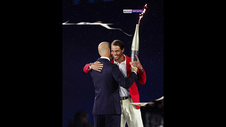 Zidane porteur de la Flamme 🤩🔥  passage de témoin avec Raphaël Nadal ! #Olympics #Paris2024
