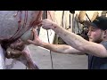 Skinning and quartering a moose