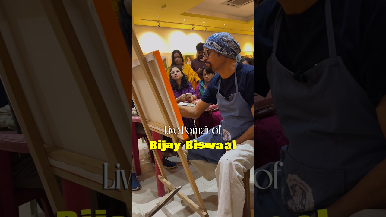 Drawing Live Portrait of Bijay Biswaal 