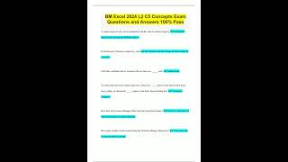 BM Excel 2024 L2 C5 Concepts Exam Questions and Answers 100 Pass129