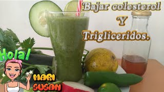 LICUADO O BATIDO DETOX NATURAL PARA BAJAR EL COLESTEROL Y TRIGLICERIDOS #shorts