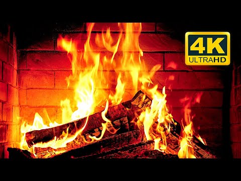 🔥 Cozy Fireplace 4K (12 HOURS). Fireplace with Crackling Fire Sounds. Crackling Fireplace 4K