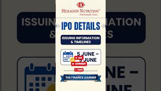Hexagon Nutrition IPO— ₹45 Mein Nutrition Company Ka Ipo Sab Kuch 37 Seconds Mein #hexagonnutrition