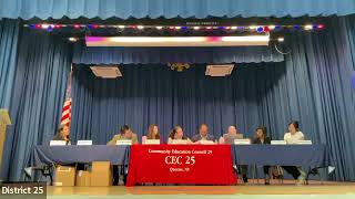 Community Education Council (CEC) for D25 Special Meeting - Wednesday, June 11, 2025