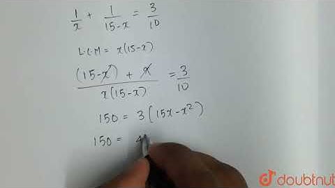 The sum of two numbers is 15. If the sum of their reciprocals is `(3)(10 | Class 10 Maths | Doubtnut