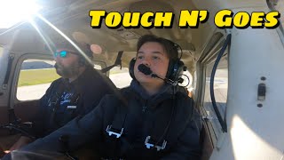 Full Length Touch and Goes Flight in a Cessna 172