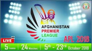 Apl afghanistan premier league 2018 ...