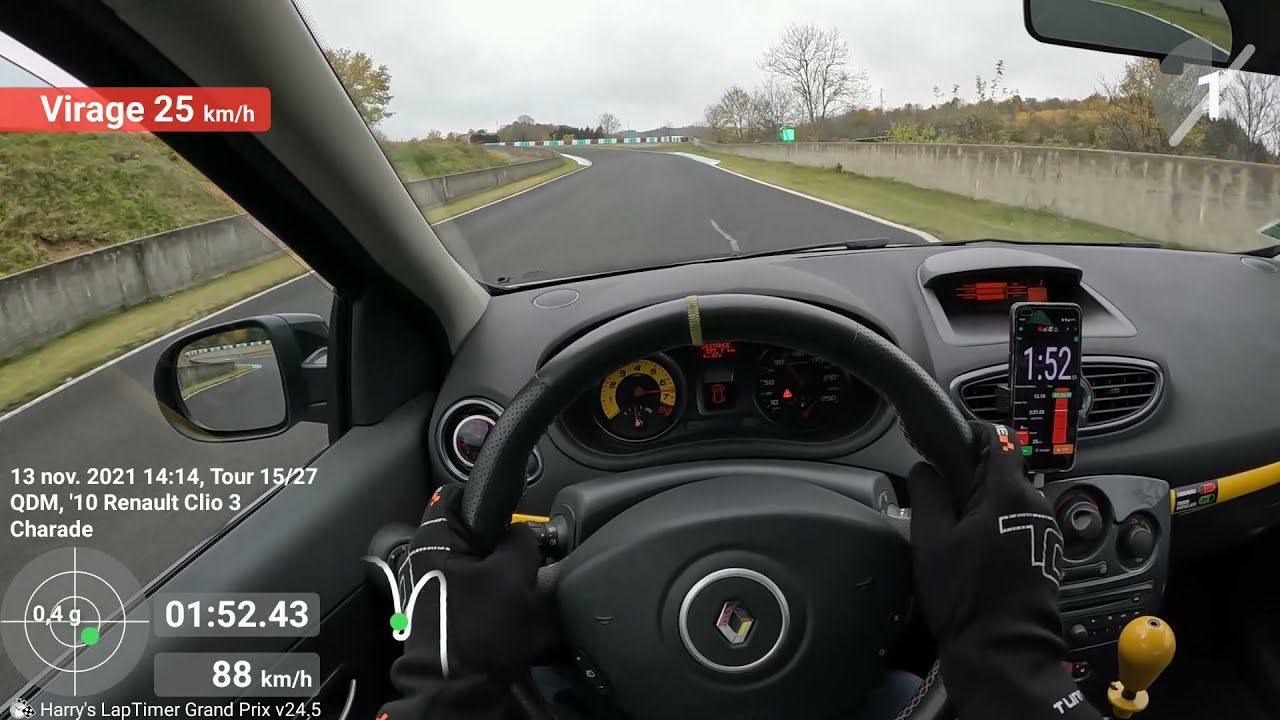 CLIO 3 RS AU CIRCUIT DE CHARADE - 2'25