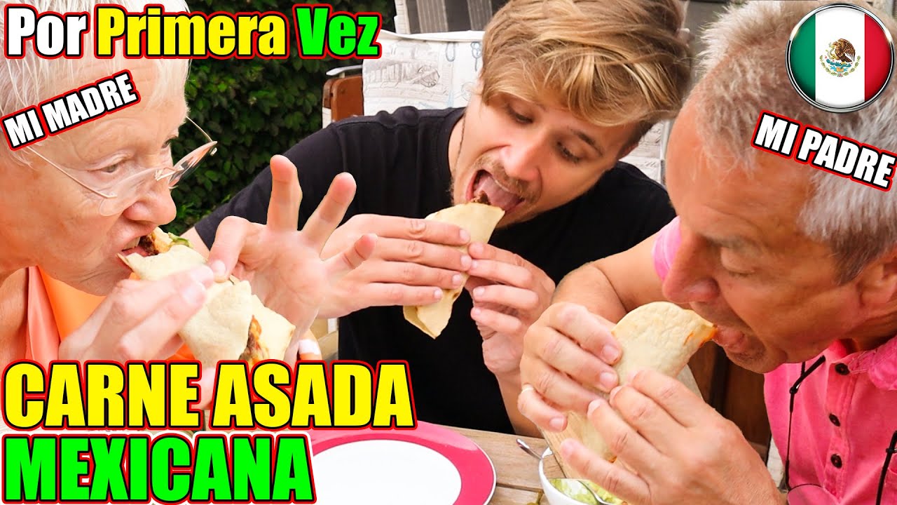 Mis PAPÁS Alemanes prueban Carne Asada MEXICANA (Primera Vez) @Jan El Wero @WeroWeroTV  🇲🇽 México