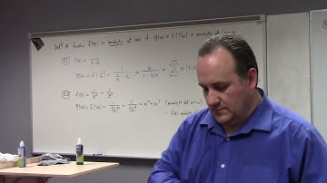 Complex Analysis: analytic at infinity, Laurent series, 10-29-24 part 1