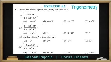 Class 10 Ex 8.2 Q2 (i, ii, iii, iv) Maths (Trigonometry), Ncert, Choose the correct option and