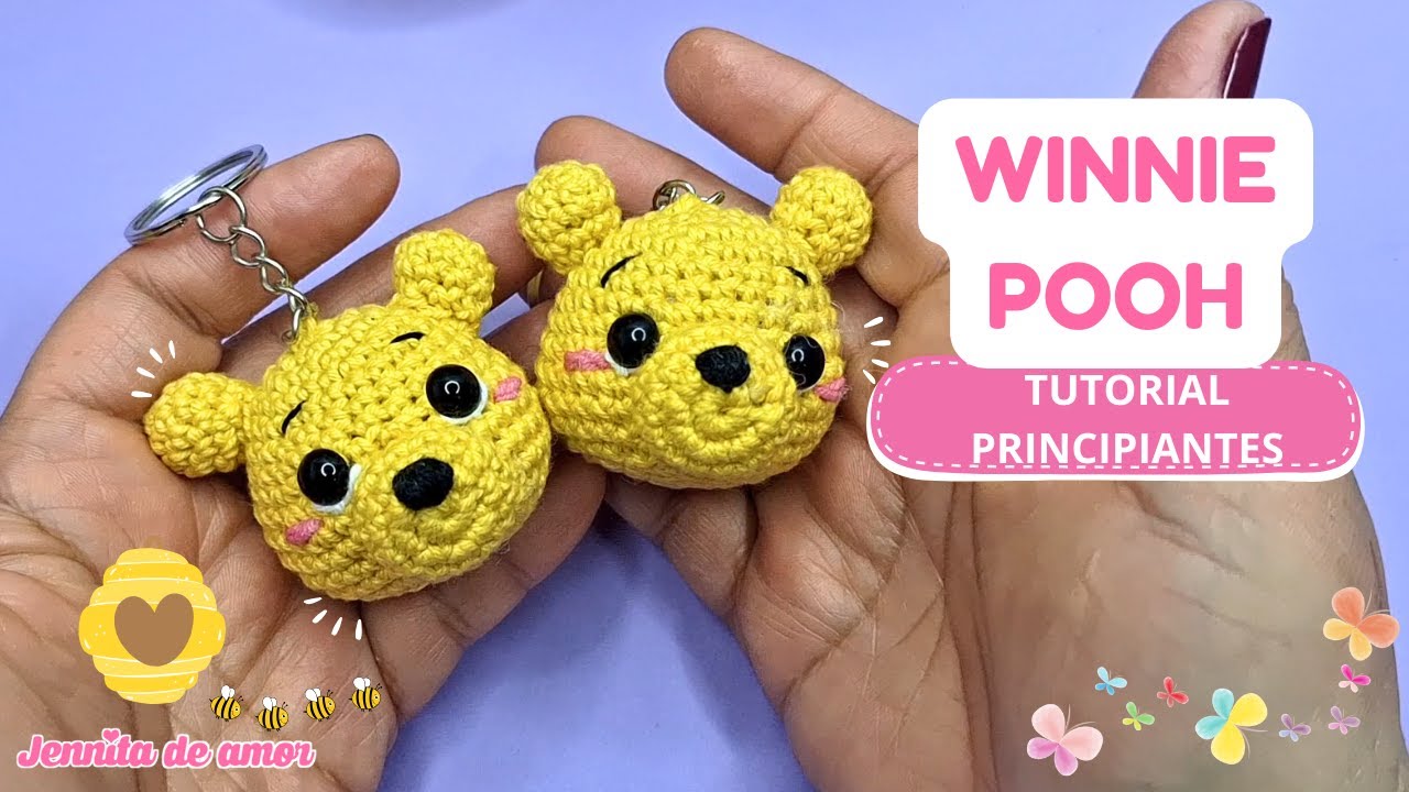 WINNIE POOH  LLAVERO - Aprende paso a paso -Tutorial para  Principiantes- Amigurumi