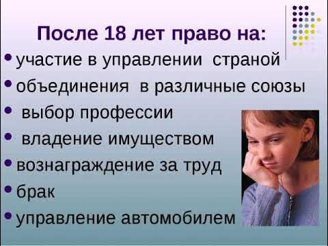 Права подростка в современном обществе проект