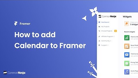 How to add a Calendar to Framer