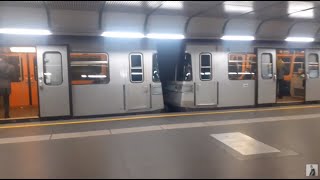 Austria, Vienna, U-Bahn (U4) ride from Karlsplatz to Landstraße