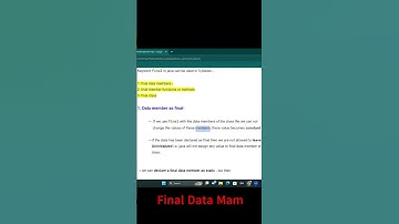 Java final Keyword EXPLAINED in 60 Seconds! (Variables, Methods, Classes) #java #coding #programming