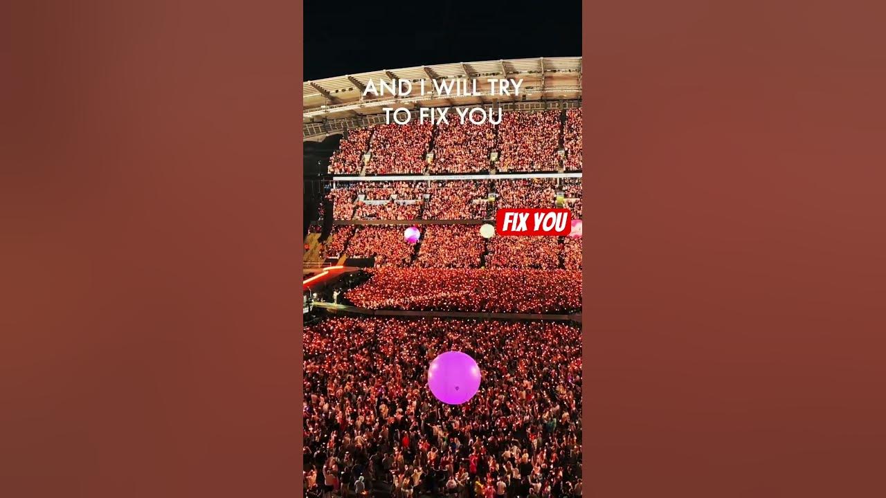 Coldplay-Fix You Live Jakarta GBK Viral satu Stadion Ikut Nyanyi #coldplay #concert #fixyou