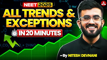 All Trends & Exceptions of Inorganic Chemistry for NEET UG in 20 Mins by Nitesh Devnani!