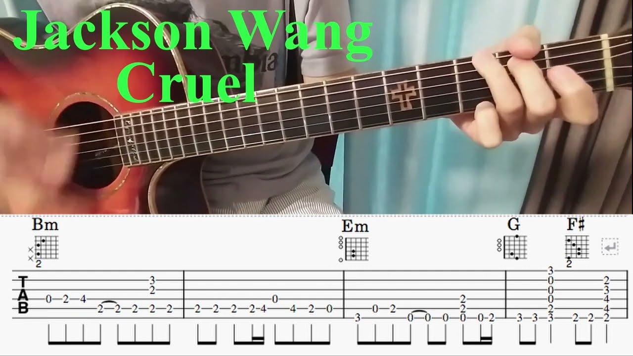 Jackson Wang - 'Cruel' guitar cover (with Tab) 