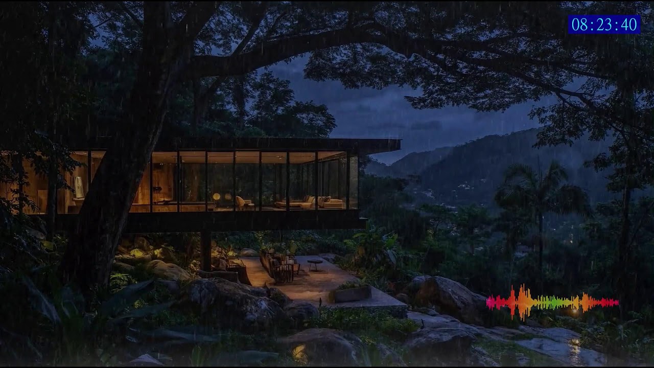 Rain Sounds & Gentle Thunder for Bedtime Tranquility