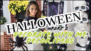 HALLOWEEN DECORATE WITH ME | HALLOWEEN DECOR IDEAS | FALL SMALL FRONT PORCH DECOR