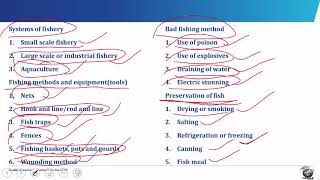 Fishery and Fish  [JS 2, JAMB Tutorial, WAEC, NECO, Post-UTME, NABTEB]