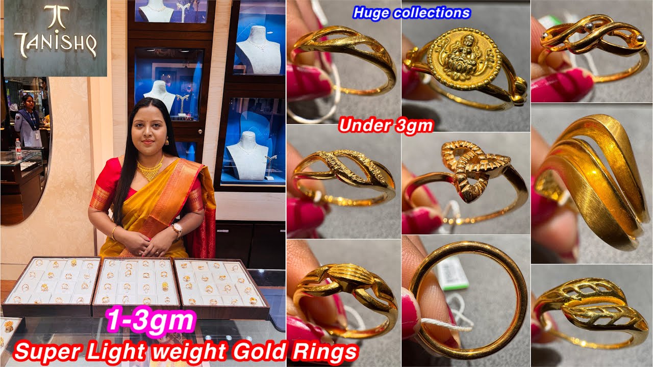1gm to under 3gm😲Super light weight trendy gold Rings from Tanishq - Akshay Tritaya Special✨ | Rings
