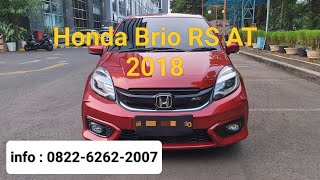 Honda Brio Rs 2018 Murah Meriah