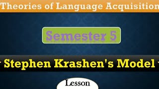 Stephen Krashen's Theory of language Acquisition
