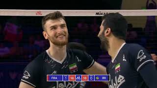 VOLLEYBALL NATIONS LEAGUE 2023 | Amir Hossein Esfandiar performance in Iran Vs France match