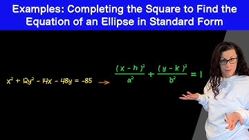 Examples: Completing the Square for the Standard Form of an Ellipse