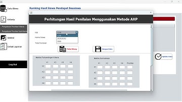 DEMO APLIKASI SISTEM PENDUKUNG KEPUTUSAN PENERIMAAN BEASISWA MENGGUNAKAN METODE  (AHP)