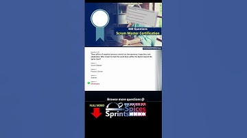 Scrum Master Certification Question 176 #agile #scrum #scrumcertification  #scrummaster #psm