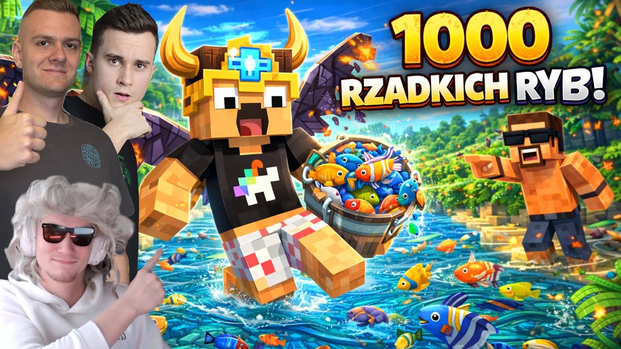 PRZYNIOSŁEM 1000 RZADKICH RYB DO NASZEJ RZEKI?! 🐟 KŁOTNIA Z KOLIZEM🤬 *ZAGUBIONY MINECRAFT*