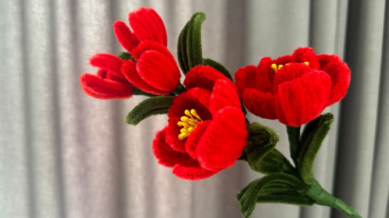 DIY Pipe Cleaner Crafts How to Make Easy Flower from Chenille Stems Pipe Cleaner Flowers Ideas
