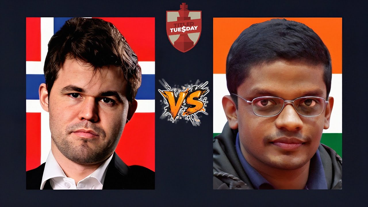 Magnus Carlsen vs Narayan | Titled Tuesday | chesscom