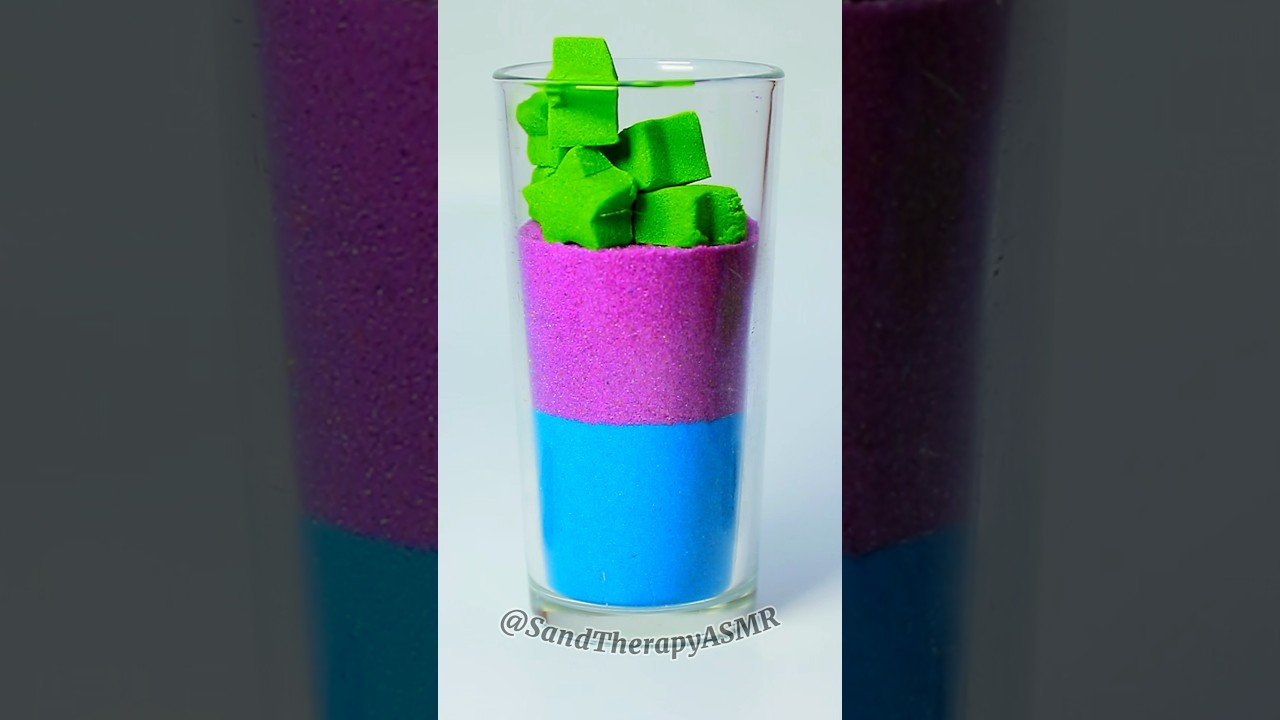 Very Satisfying and Relaxing, Kinetic Sand ASMR Drop and squish 