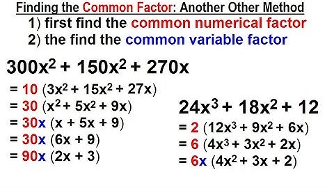 Algebra - Ch. 6: Factoring (13 of 55) Find the Common Factor: Another, Other Method