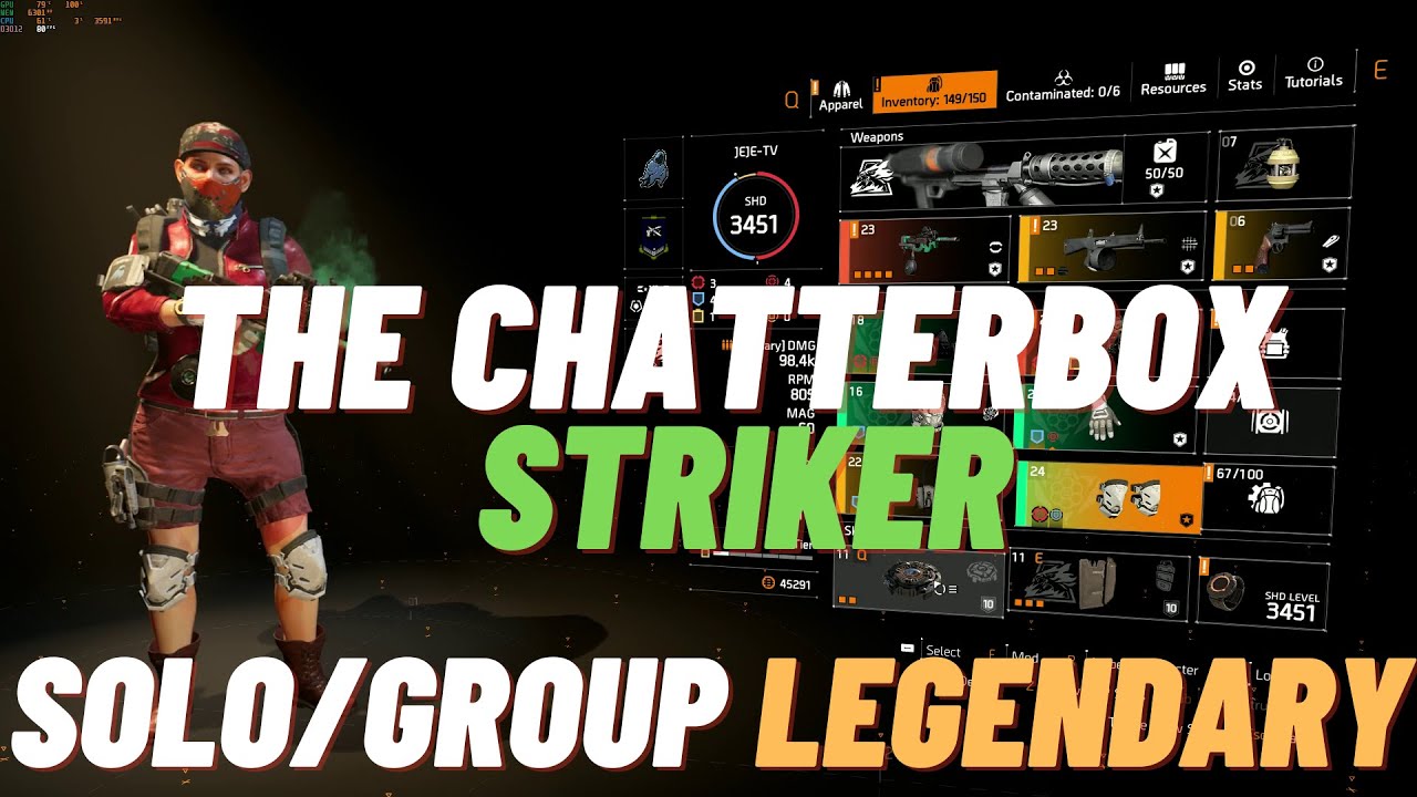 THE DIVISION 2 CHATTERBOX STRIKER BUILD TU16.1 YouTube
