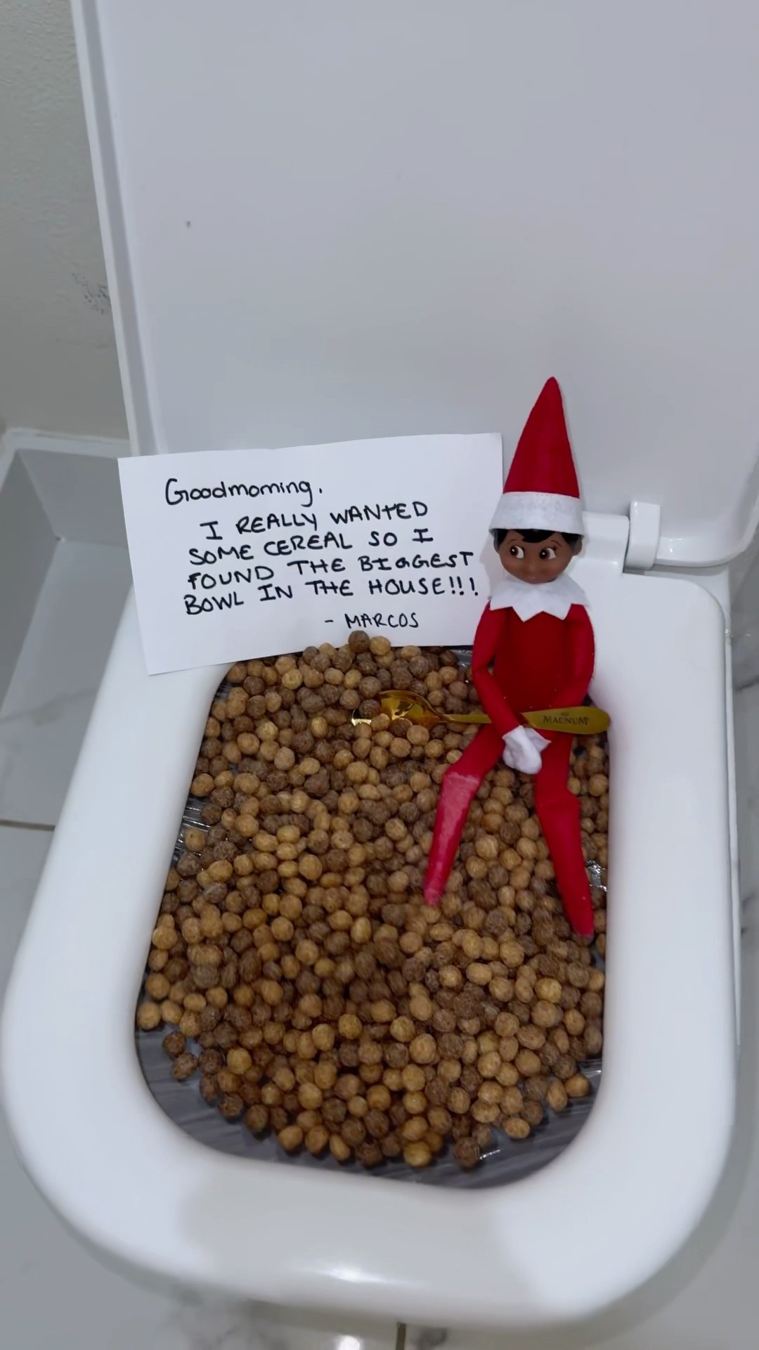 HE CAN’T BELIEVE THE ELF ON THE SHELF DID THIS! #shorts