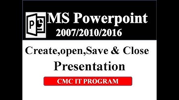 How to Create,Open,Save and  Close File in  MS Powerpoint 2010 in Hindi
