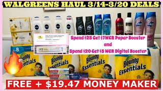 WALGREENS HAUL 3/14-3/20 DEALS | STACKING DIGITAL & PAPER BOOSTER | FREE + $19.47 MONEY MAKER