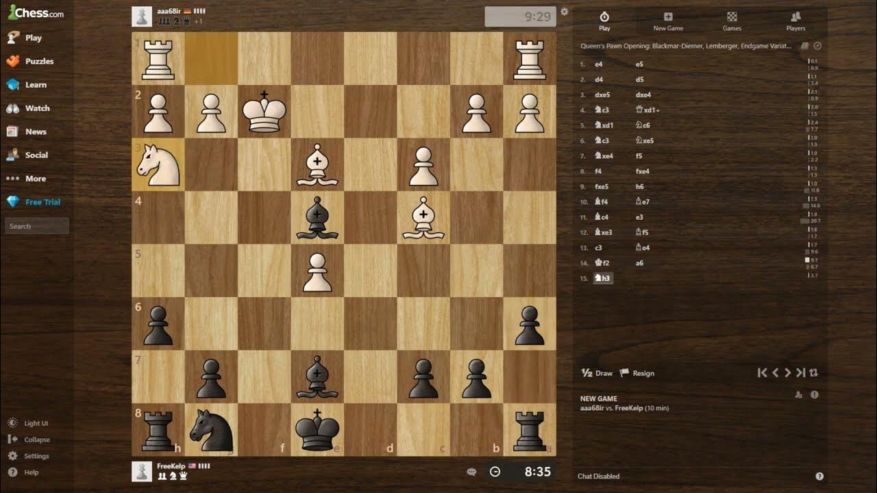 Creating a new chess account and playing my first games YouTube