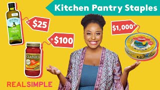 Pro Chef Stocks a Kitchen With Pantry Staples With $25, $100, and $1k | Play Money | Real Simple