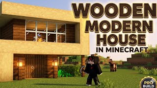 MINECRAFT :- A SMALL WOODEN 🤗MORDEN HOUSE😍|EASY MORDEN HOUSE|EASY WOODEN HOUSE 🏠#morden#minecraft#e