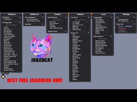 Best Free Jailbreak Gui Jailedcat Free Script Autoarrest Youtube