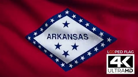Flag 4K Arkansas On Realistic Looping Animation With Highly Detailed Fabric