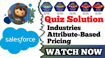 Industries Attribute-Based Pricing | Salesforce Trailhead | Quiz Solution