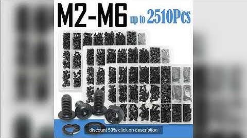 2510p Hex Hexagon Socket Button Head Screw Kit M2 M2.5 M3 M4 M5 M6 Black 10.9 Grade Allen Screws Bol