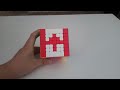 Canadian flag made with 7x7 rubiks cube